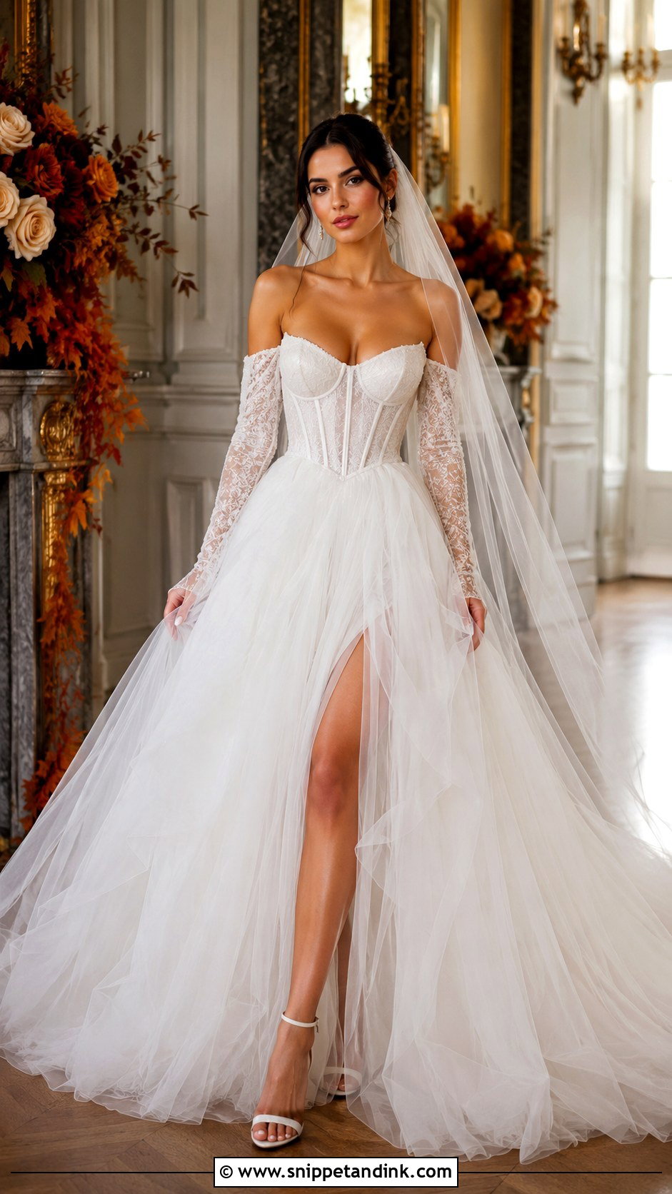 Corset Fall Wedding Gown - Snippet and Ink - 20 Fall Wedding Gowns