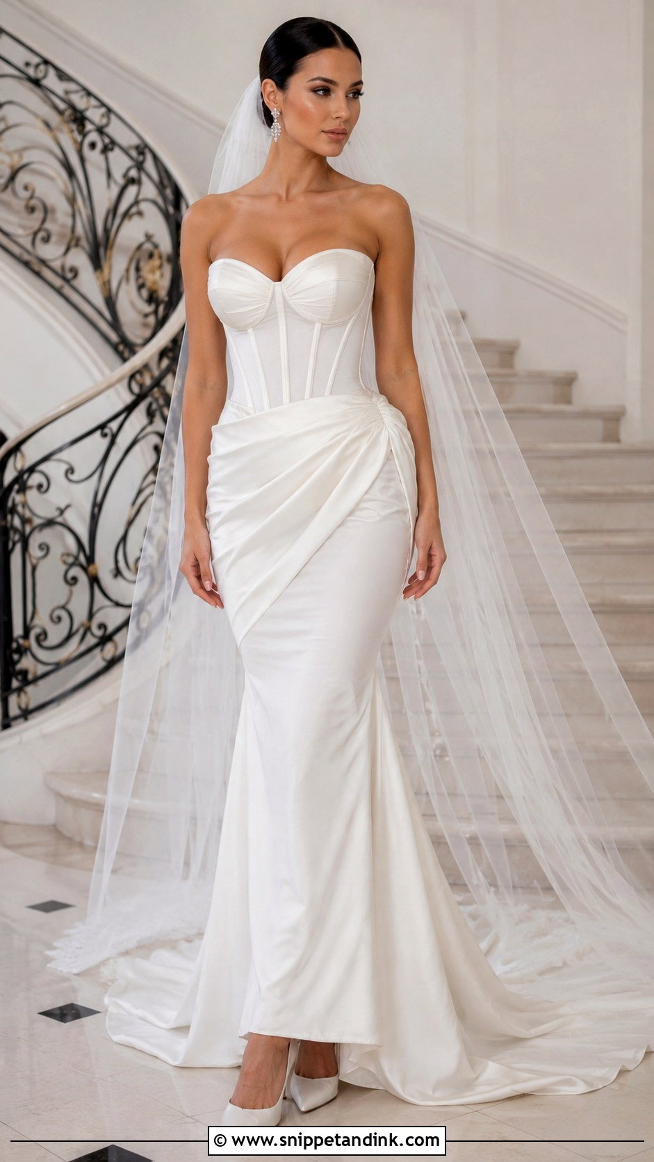 Corset Fishtail Wedding Dress - Snippet and Ink - 20 Fishtail Wedding Dresses