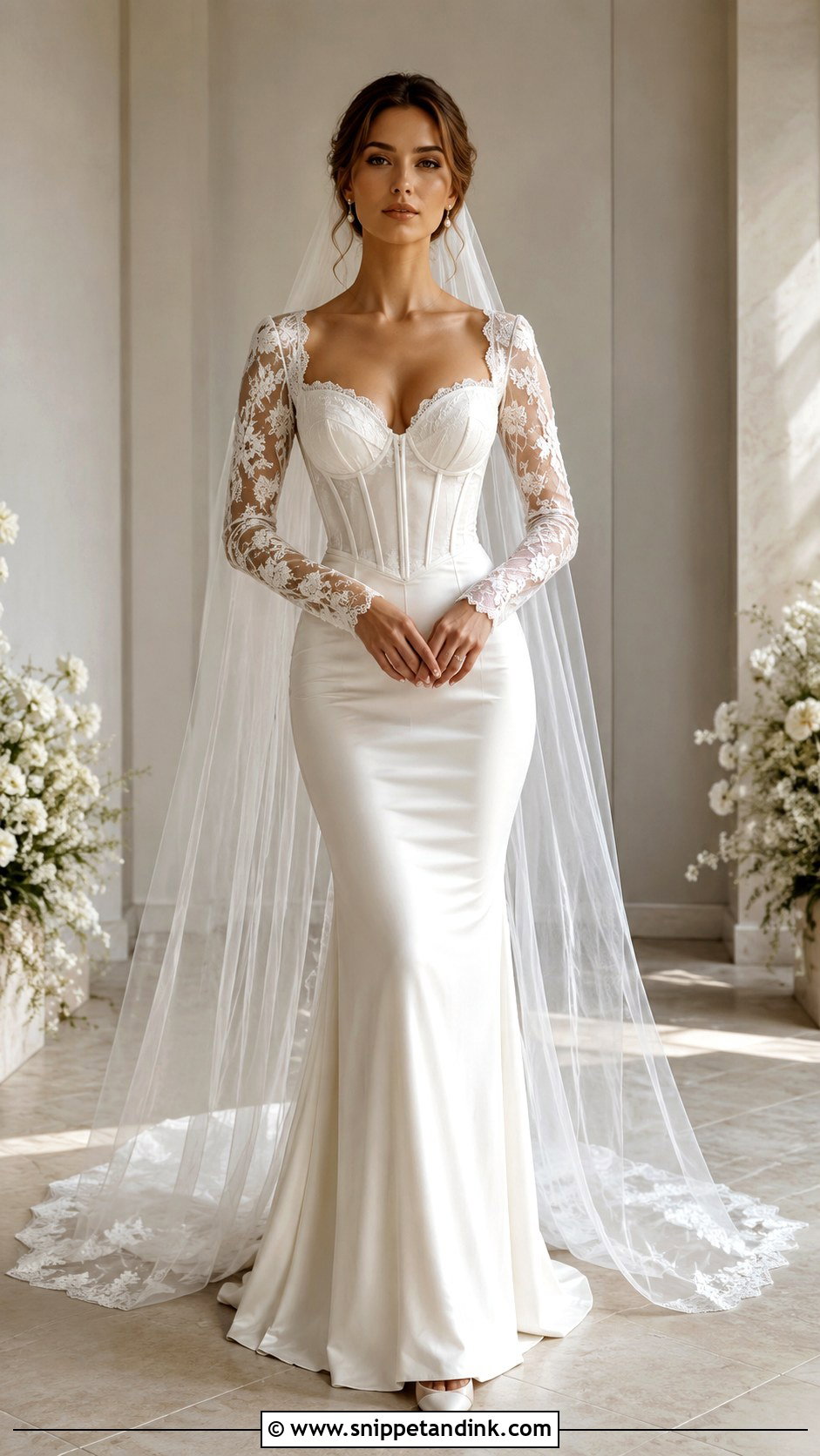 Corset Fitted Wedding Dress With Sleeves - Snippet and Ink - 20 Fitted Wedding Dress with Sleeves