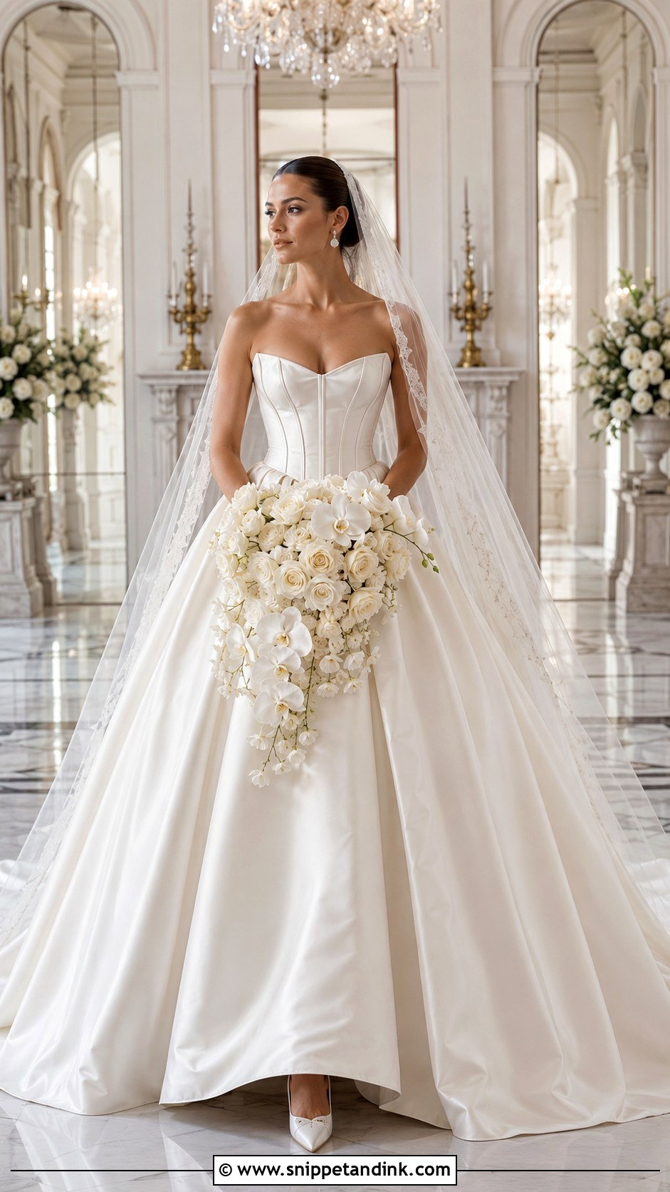 Corset Giselle Wedding Dress With Ball Gown Skirt - Snippet and Ink - 20 Giselle Wedding Dress Ideas