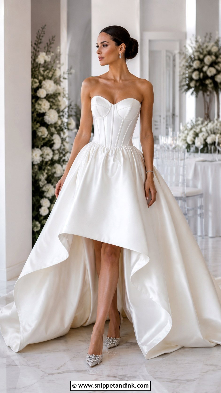 Corset Hi Lo Wedding Dress - Snippet and Ink - 20 Hi Lo Wedding Dress Ideas