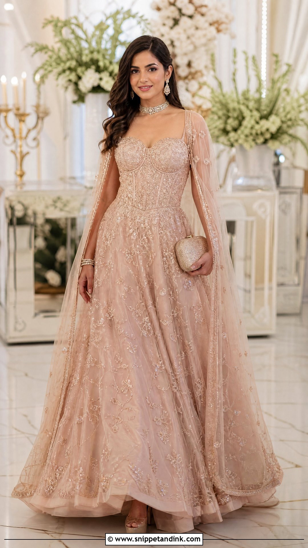 Corset Indian Bridal Gown - Snippet and Ink - 20 Indian Bridal Gown Ideas