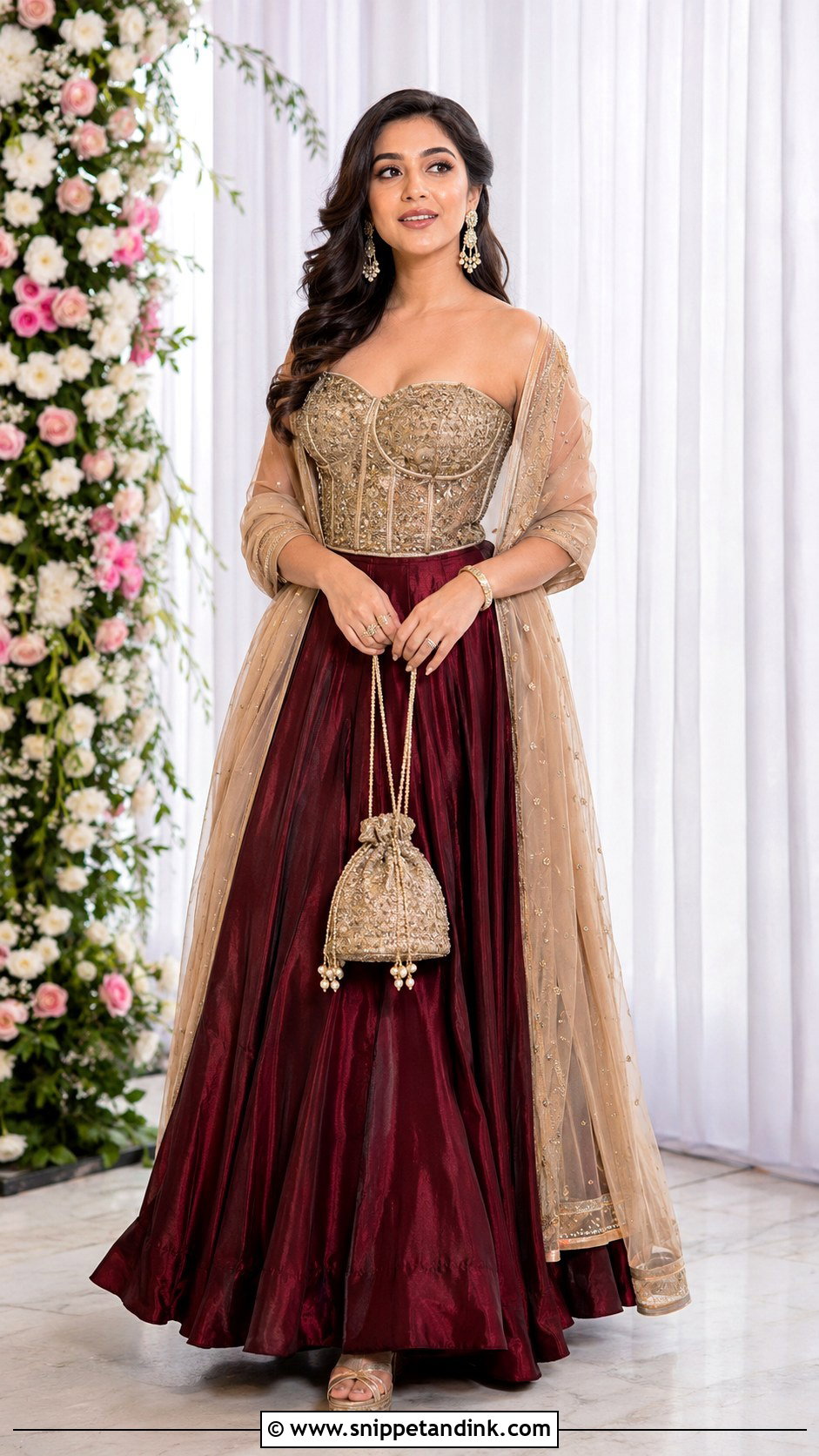 Corset Indo Western Gown For Indian Wedding - Snippet and Ink - 20 Indo Western Gowns Indian Weddings