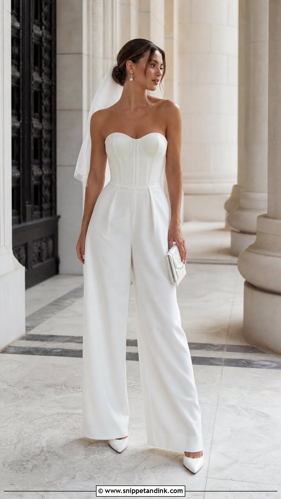 Corset Jumpsuit Wedding Outfit - Snippet and Ink - 25 Wedding Corset Ideas