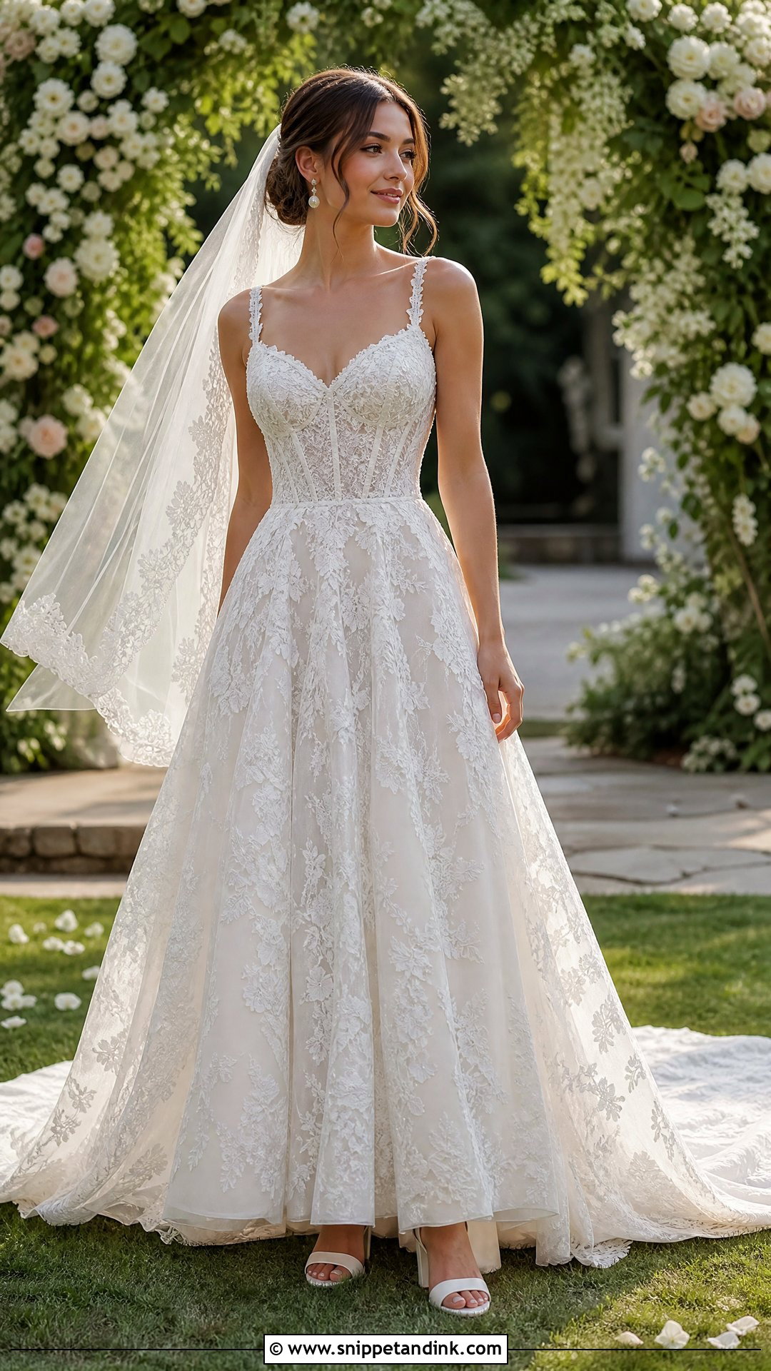 Corset Lace A Line Wedding Gown - Snippet and Ink - 20 Wedding Gown 2025 Ideas