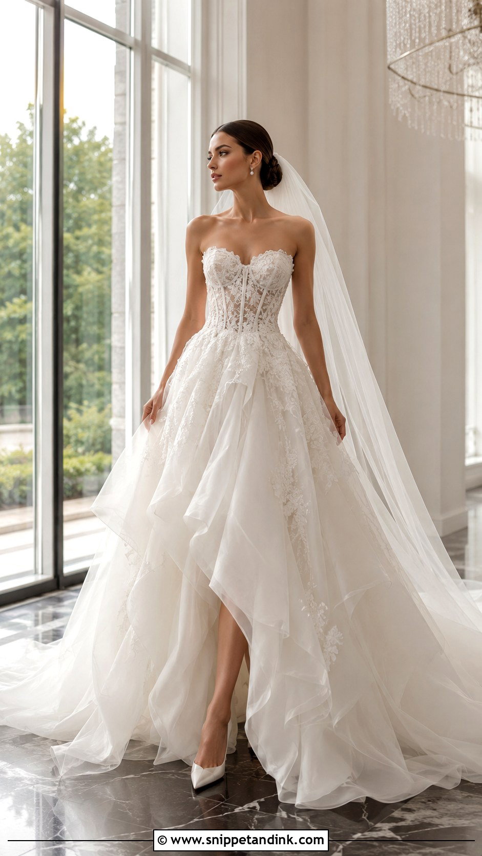 Corset Lace Bodice Wedding Dress - Snippet and Ink - 20 Lace Bodice Wedding Dress Ideas
