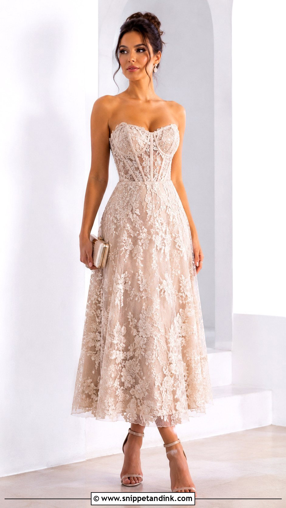 Corset Lace Gown - Snippet and Ink - 25 Latest Lace Gown Styles
