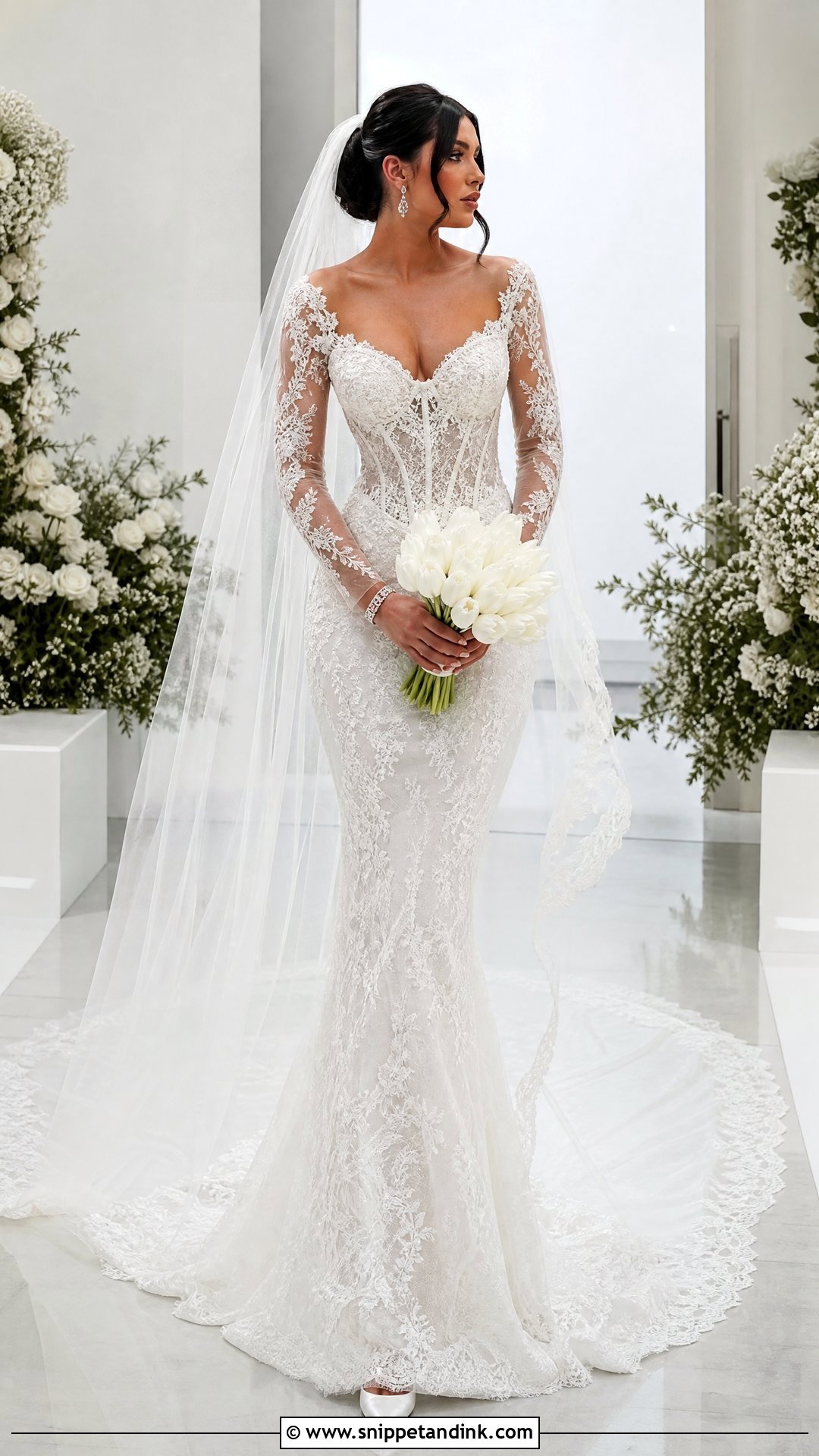 Corset Lace Mermaid Wedding Dress - Snippet and Ink - 20 Hailey Beiber Wedding Dress Ideas