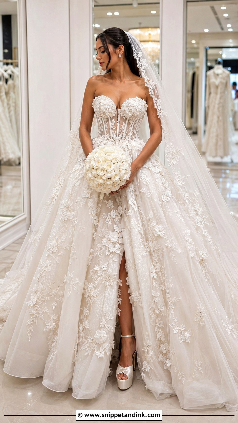 Corset Lace Princess Wedding Dress - Snippet and Ink - 20 Lace Princess Wedding Dresses