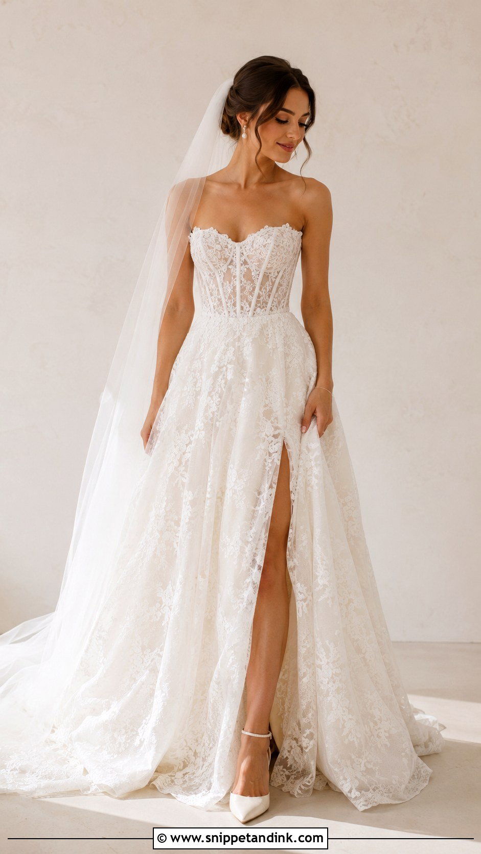Corset Lace Wedding Dress - Snippet and Ink - 30 Vintage Lace Wedding Dress Ideas