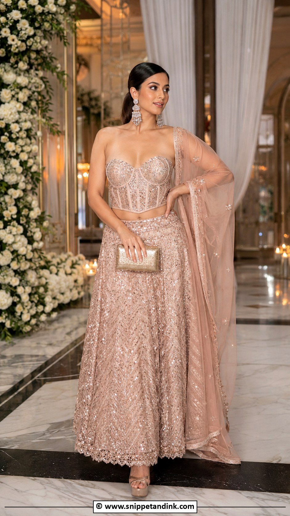 Corset Lehenga Outfit - Snippet and Ink - 30 Indowestern Wedding Outfits Women