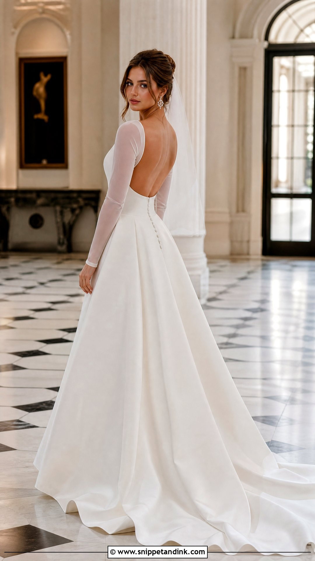 Corset Long Sleeve Backless Wedding Dress - Snippet and Ink - 25 Long Sleeve Backless Wedding Dress Ideas