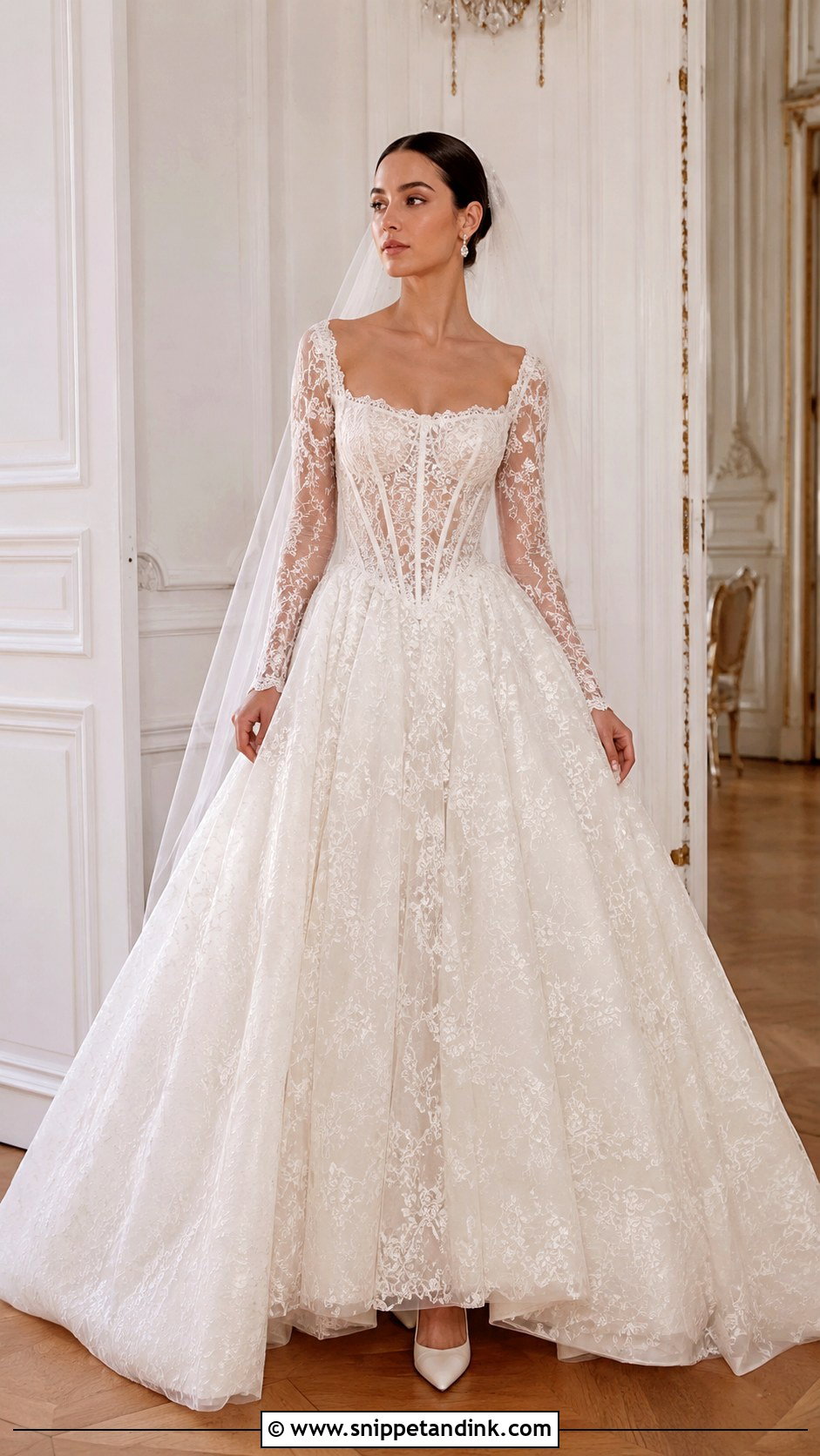 Corset Long Sleeve Lace Wedding Dress - Snippet and Ink - 20 Dantel Wedding Dress Long Sleeve Ideas