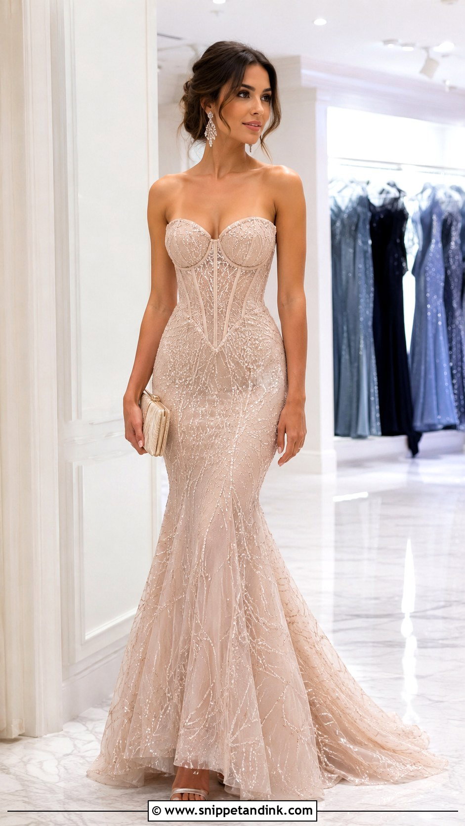 Corset Mermaid Cut Gown - Snippet and Ink - 25 Mermaid Cut Gown Ideas