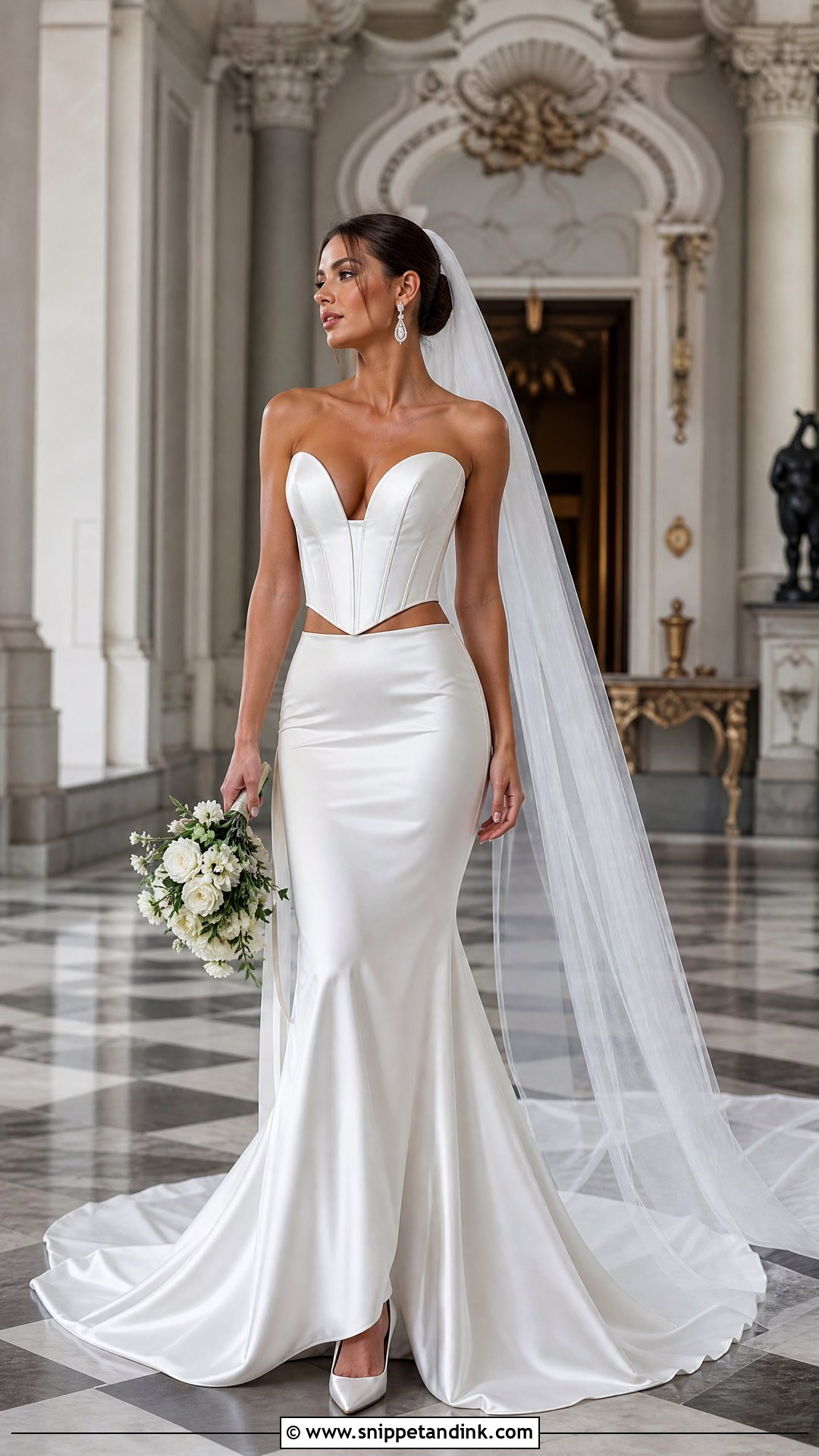 Corset Mermaid Two Piece Wedding Dress - Snippet and Ink - 20 Two Part Wedding Dress Ideas