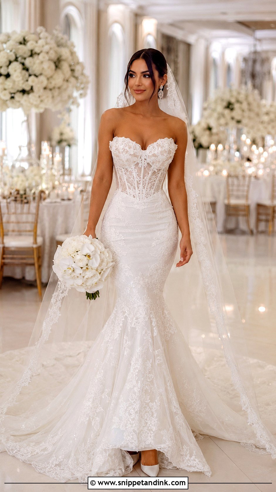 Corset Mermaid Wedding Dress - Snippet and Ink - 25 Vintage Corset Wedding Dress Ideas