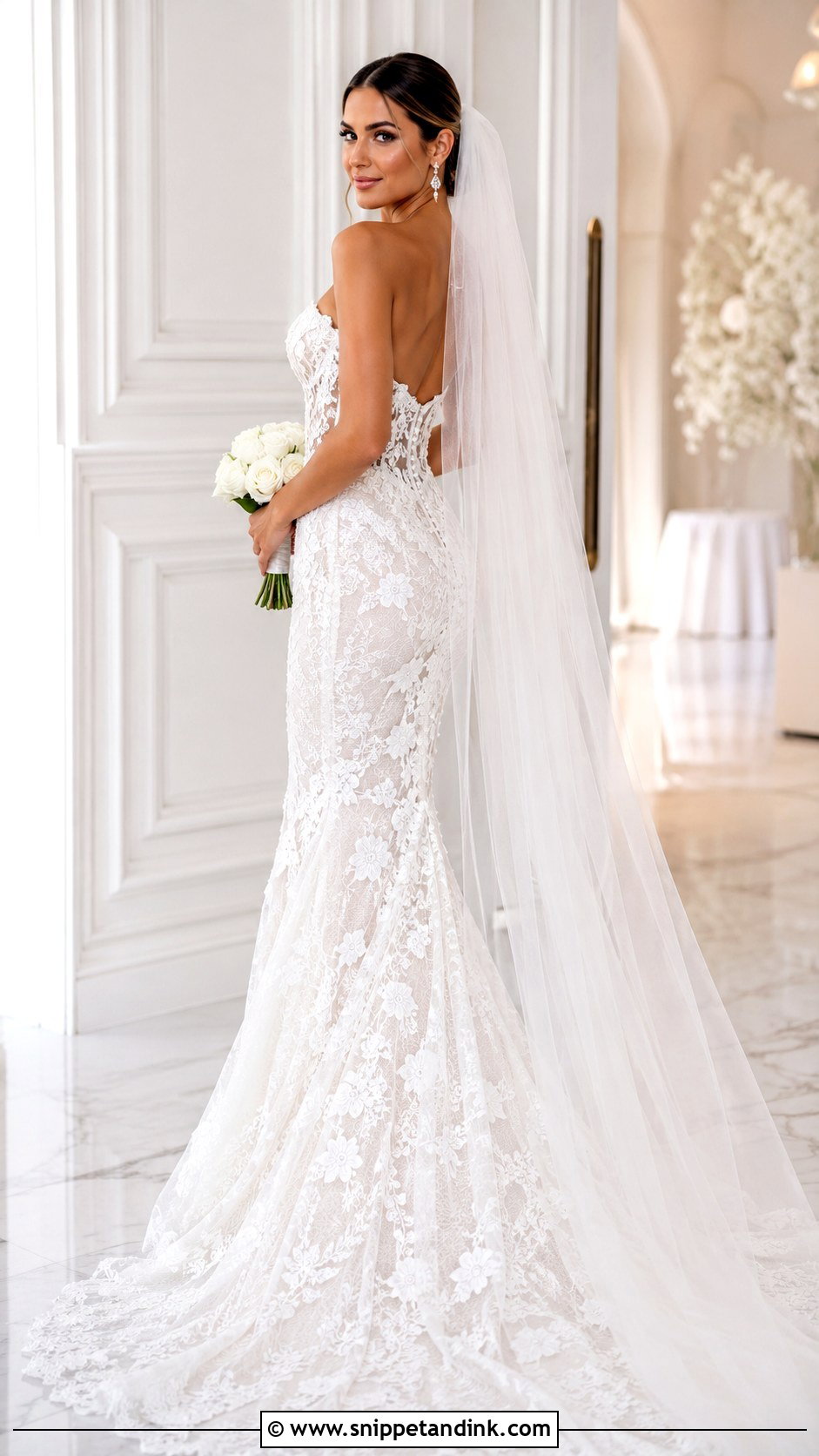 Corset Mermaid Wedding Dress With Train - Snippet and Ink - 20 Long Corset Wedding Dress Ideas