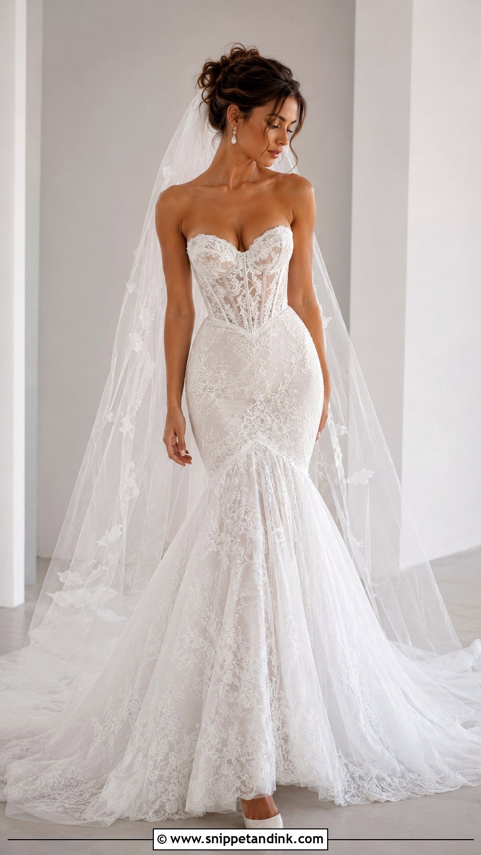 Corset Mermaid Wedding Gown - Snippet and Ink - 25 Mermaid Wedding Gown Ideas