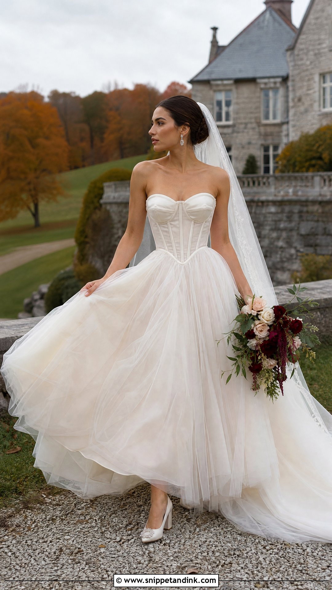 Corset October Bridal Gown With Full Skirt - Snippet and Ink - 20 October Bride Ideas
