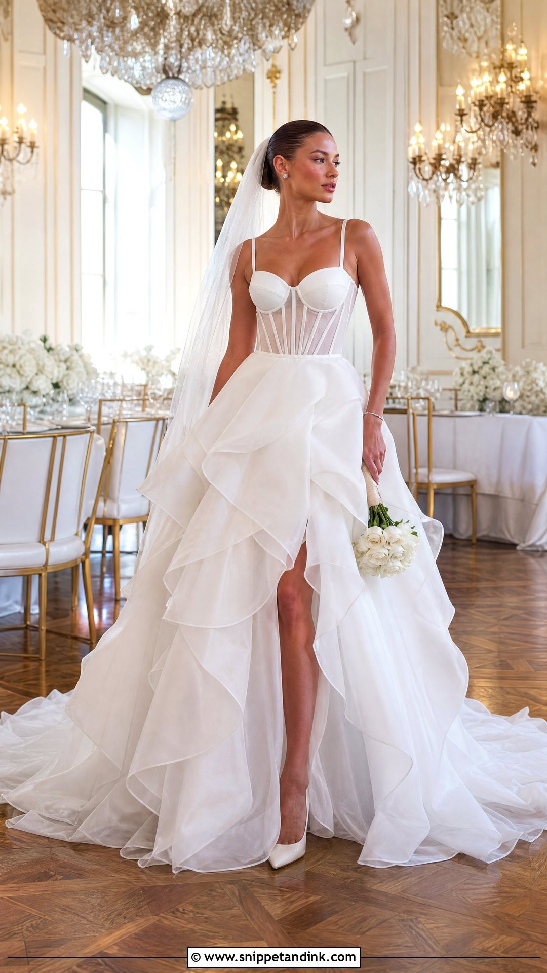 Corset Organza Ball Gown - Snippet and Ink - 20 Organza Bridal Ideas