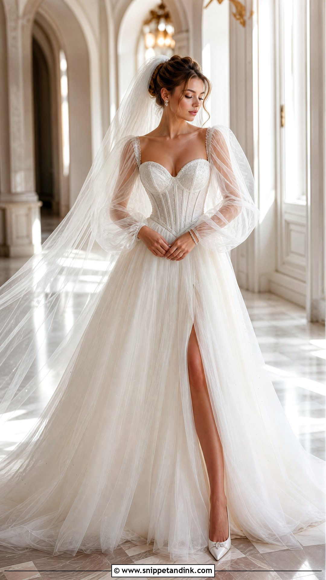 Corset Poofy Sleeve Wedding Dress - Snippet and Ink - 20 Poofy Sleeve Wedding Dress Ideas