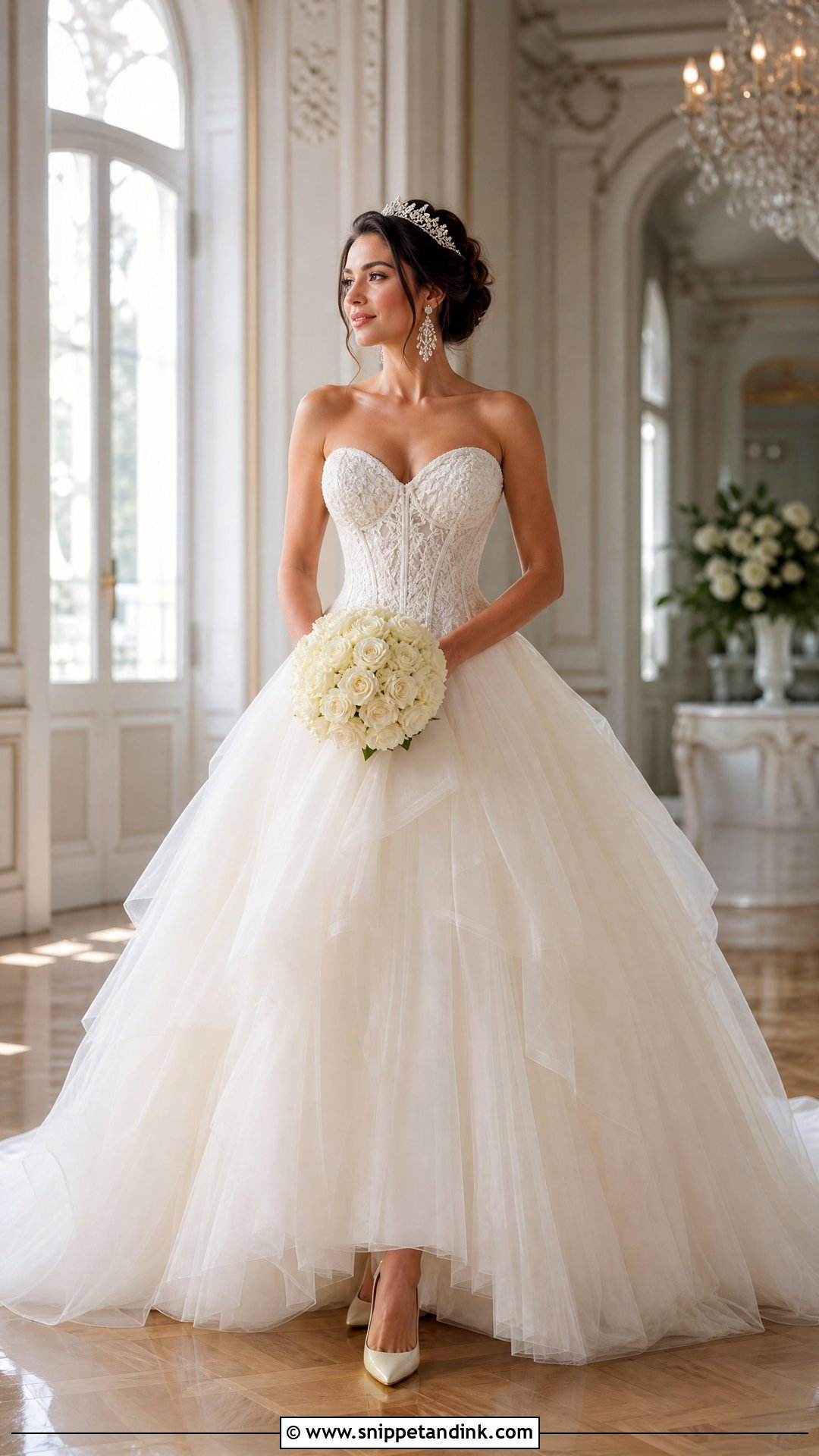Corset Reign Wedding Dress With Full Skirt - Snippet and Ink - 20 Reign Wedding Dress Ideas