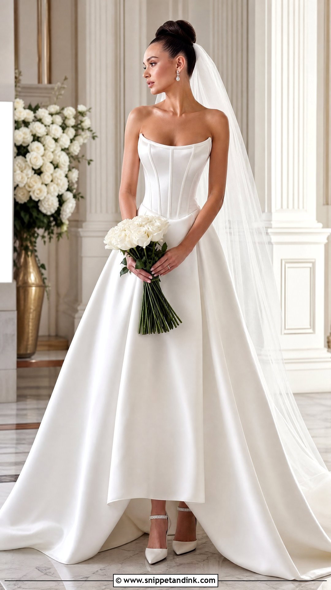 Corset Satin A Line Wedding Dress - Snippet and Ink - 20 Satin Aline Wedding Dress Ideas