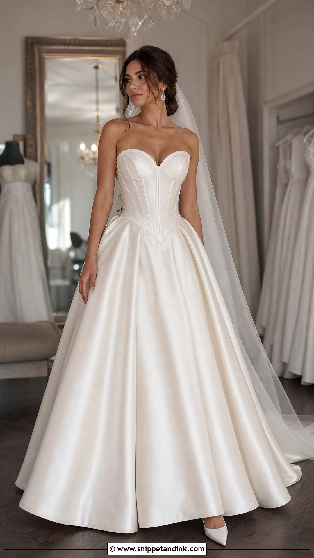 Corset Satin Ball Gown Wedding Dress - Snippet and Ink - 25 Satin Ball Gown Wedding Dress Ideas