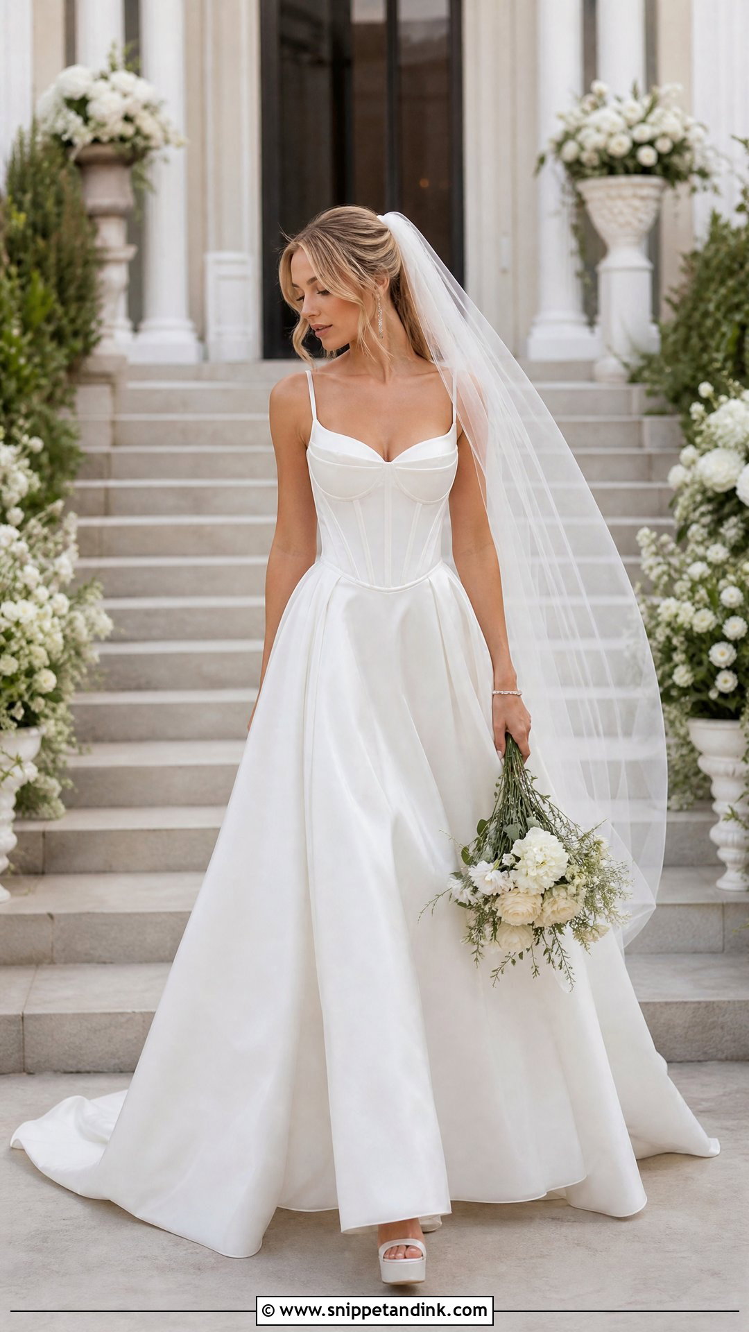 Corset Satin Wedding Dress - Snippet and Ink - 20 Stain Wedding Dress Ideas