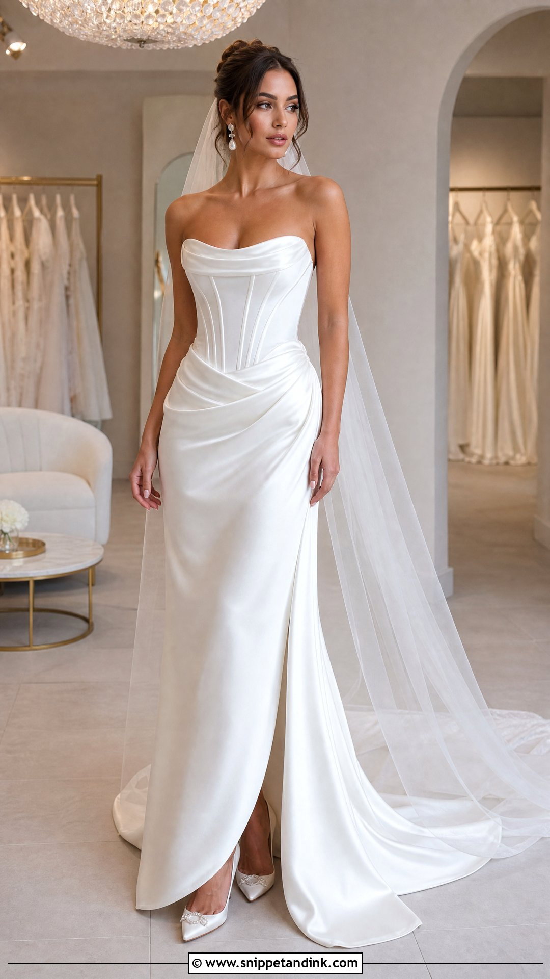 Corset Satin Wedding Dress - Snippet and Ink - 25 Satin Bridal Gowns