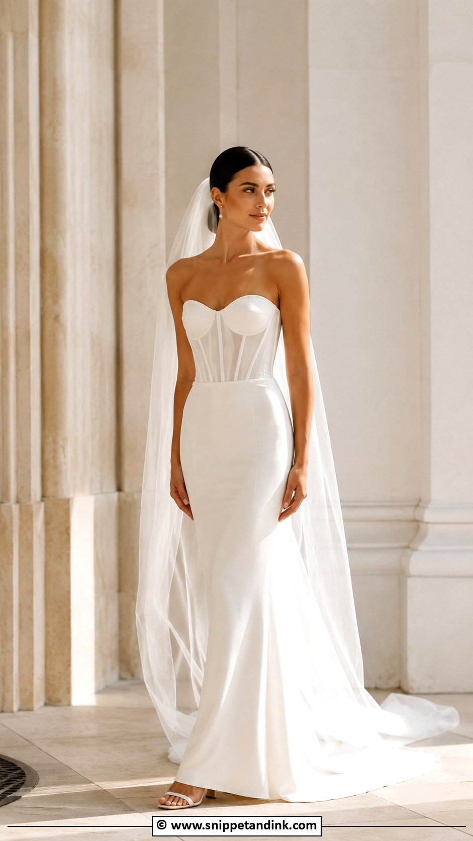 Corset Sheath Wedding Dress - Snippet and Ink - 30 Corset Wedding Dresses