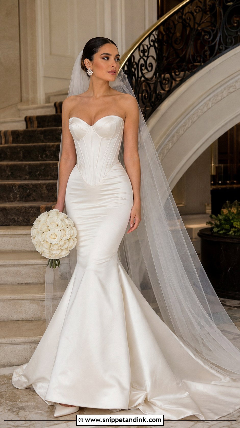 Corset Silk Mermaid Wedding Dress - Snippet and Ink - 20 Silk Mermaid Wedding Dress Ideas