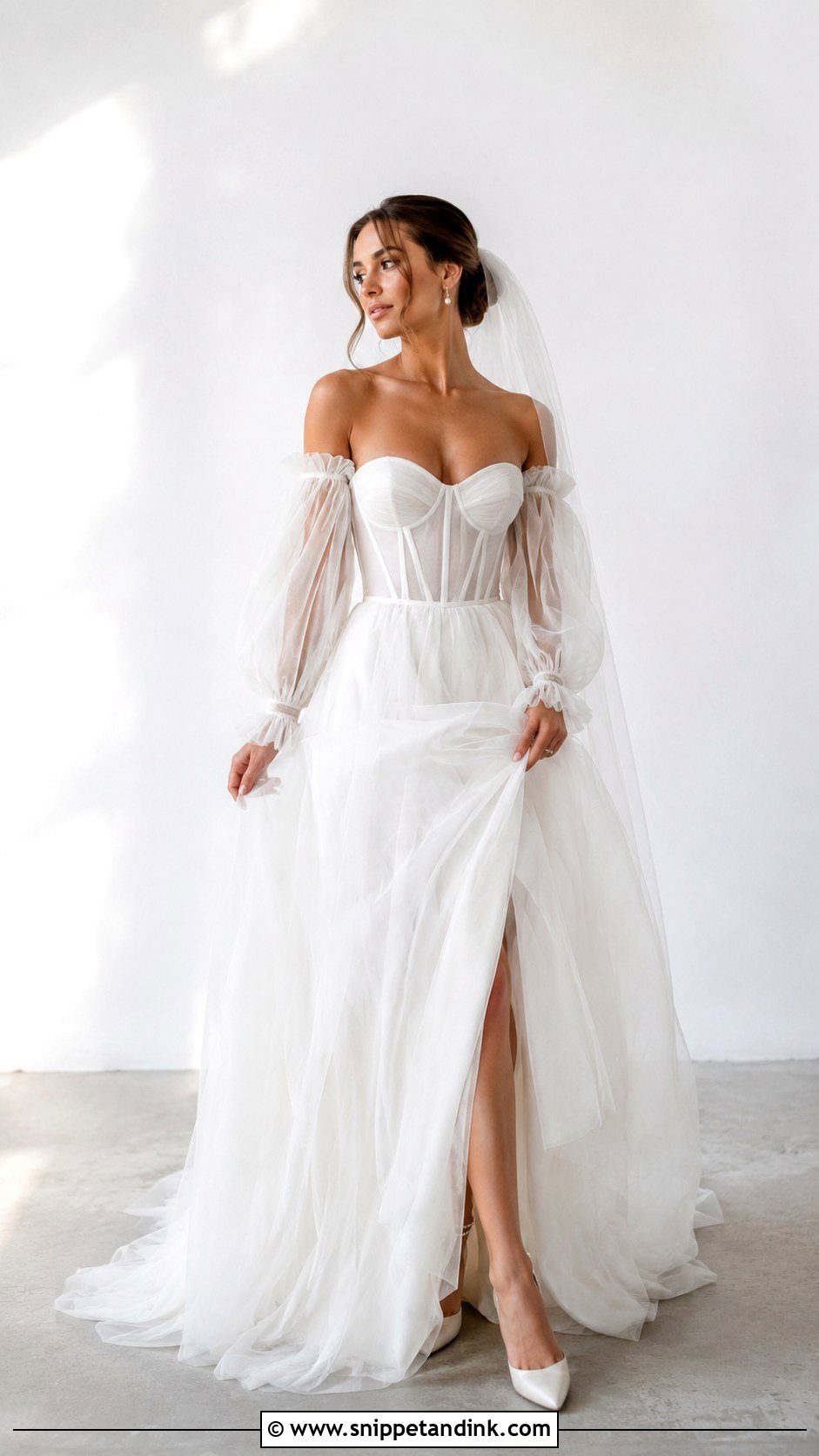 Corset Sleeve Wedding Dress - Snippet and Ink - 30 Wedding Dresses Sleeves