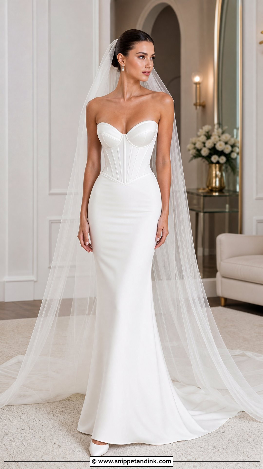 Corset Slim Wedding Dress - Snippet and Ink - 20 Slim Wedding Dresses