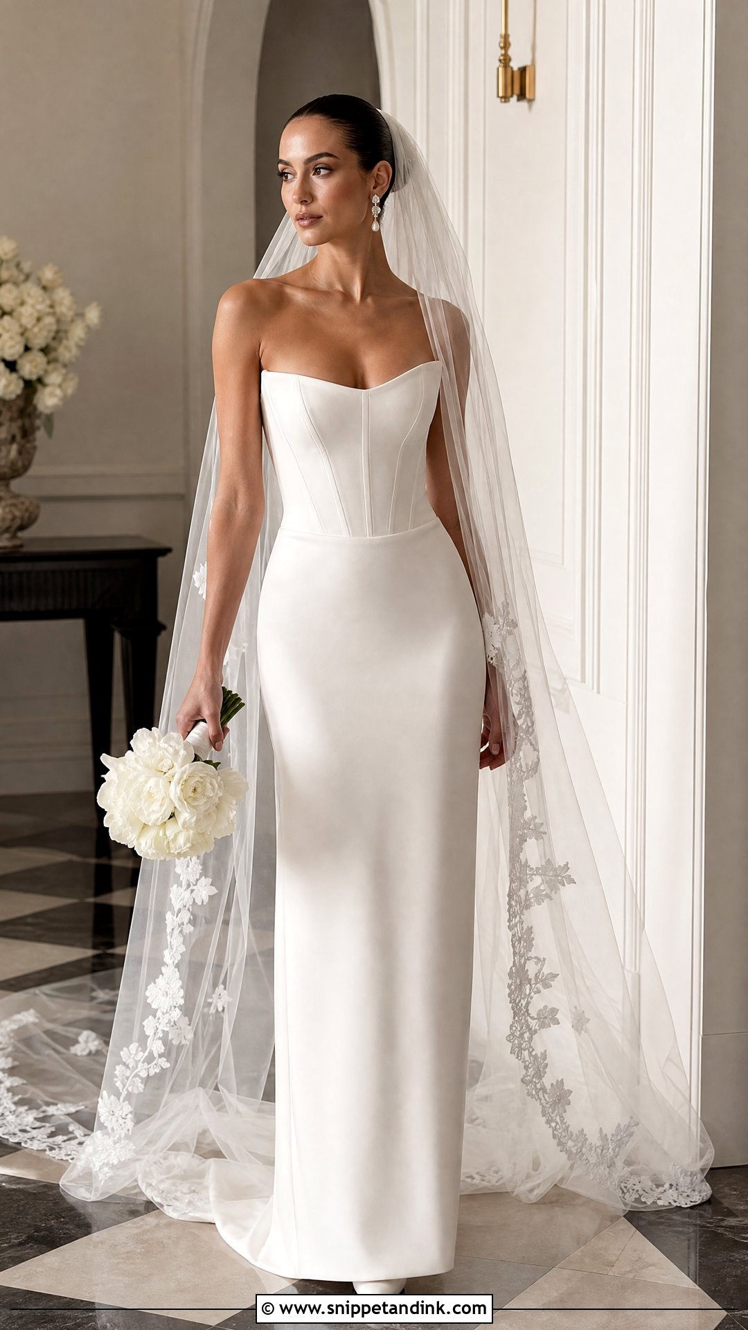Corset Straight Wedding Gown - Snippet and Ink - 20 Straight Wedding Gown Ideas