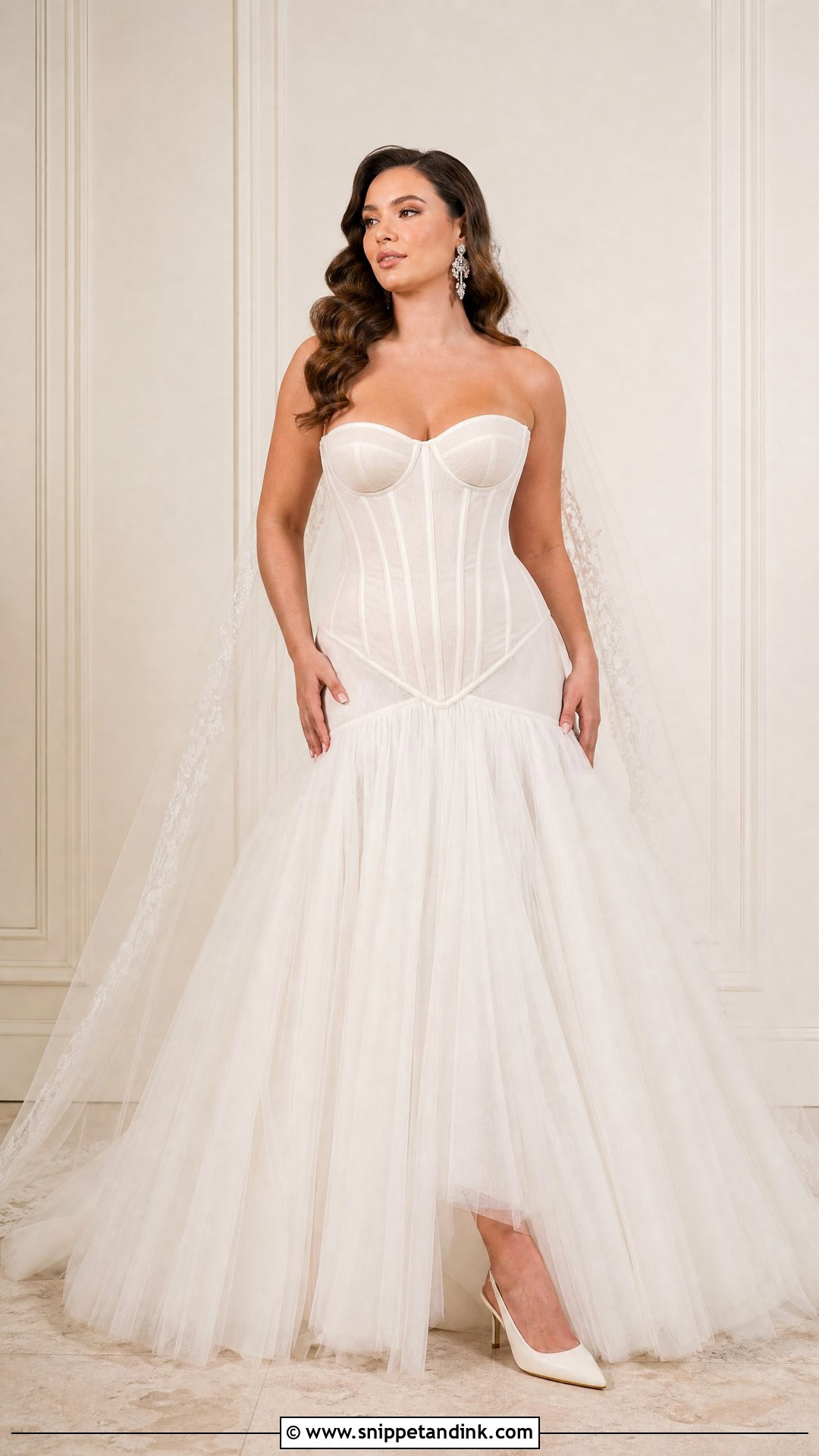 Corset Strapless Drop Waist Wedding Dress - Snippet and Ink - 20 Strapless Drop Waist Wedding Dress Ideas
