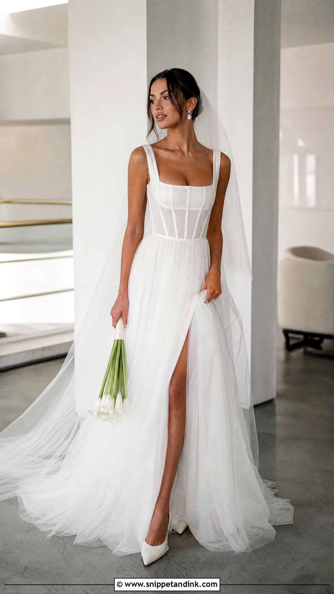 Corset Thick Strap Wedding Dress - Snippet and Ink - 20 Thick Strap Wedding Dress Ideas