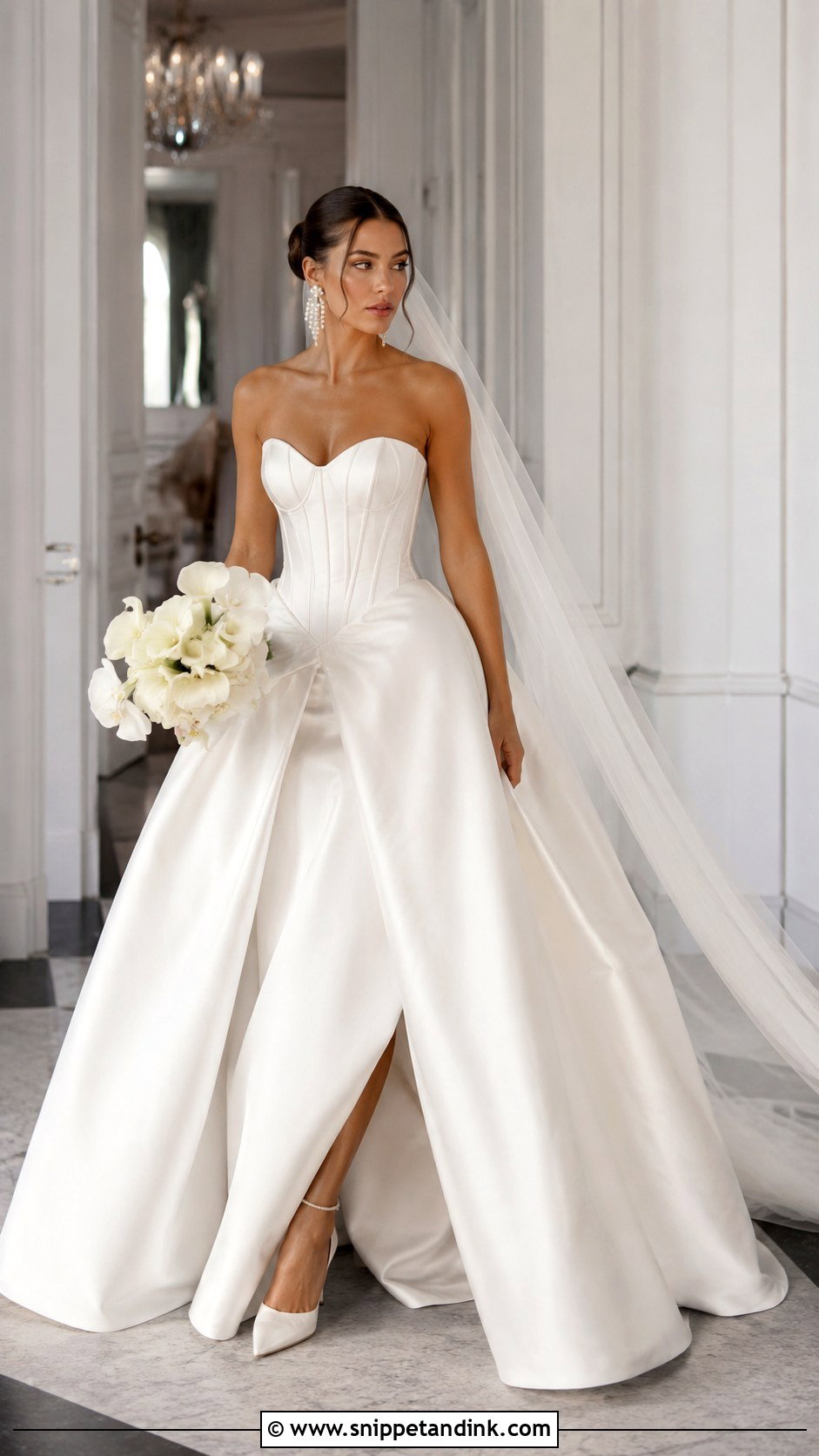 Corset Top And Full Bridal Skirt - Snippet and Ink - 20 Corset Style Wedding Dress Ideas