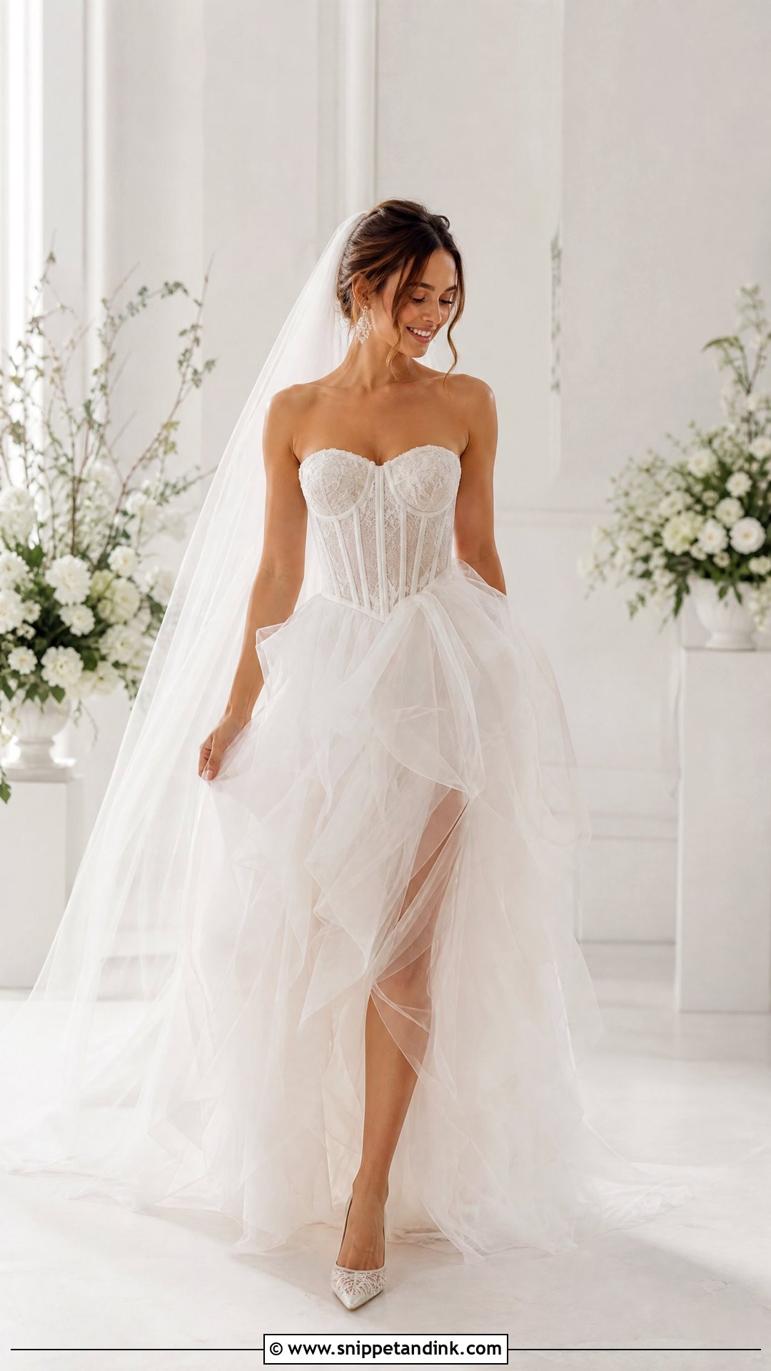Corset Top And Tulle Skirt - Snippet and Ink - 25 Wedding Corset Ideas
