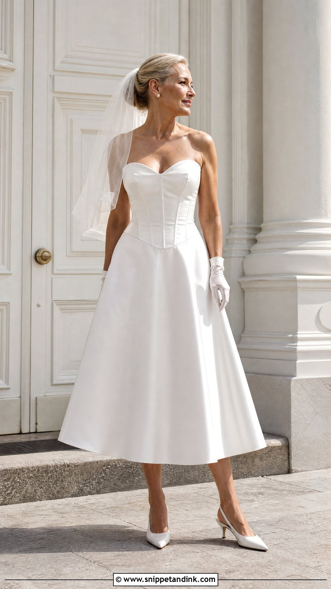 Corset Top Tea Length Wedding Dress - Snippet and Ink - 20 Wedding Dress with Corset Top Ideas