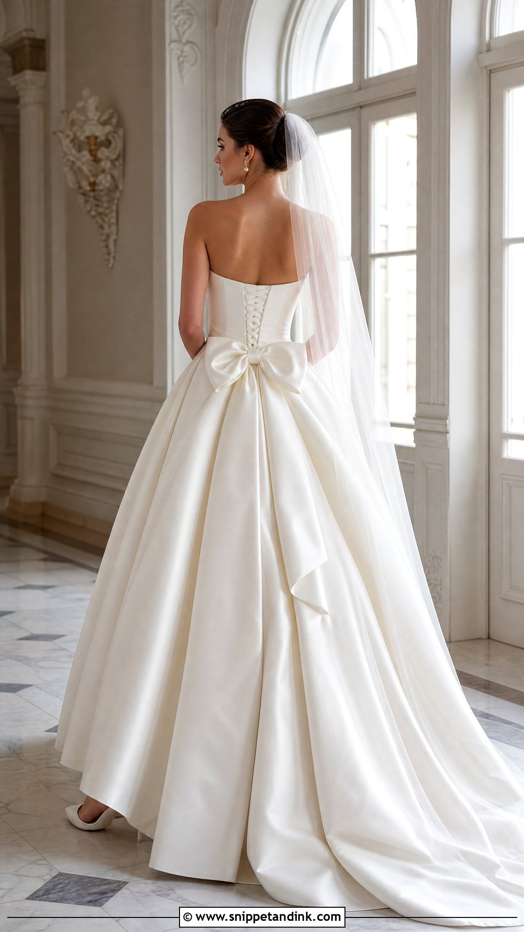 Corset Top Wedding Dress With Bow Back - Snippet and Ink - 20 Wedding Dress with Corset Top Ideas
