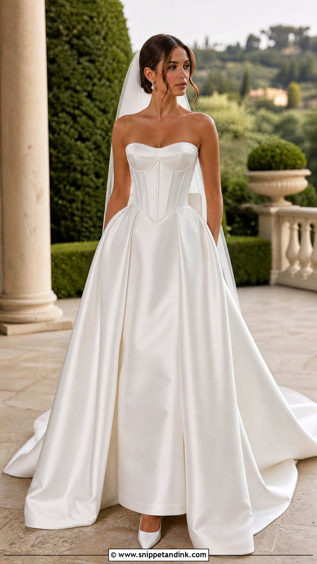 Corset Top Wedding Dress With Bow - Snippet and Ink - 25 Wedding Dress Corset Top Ideas