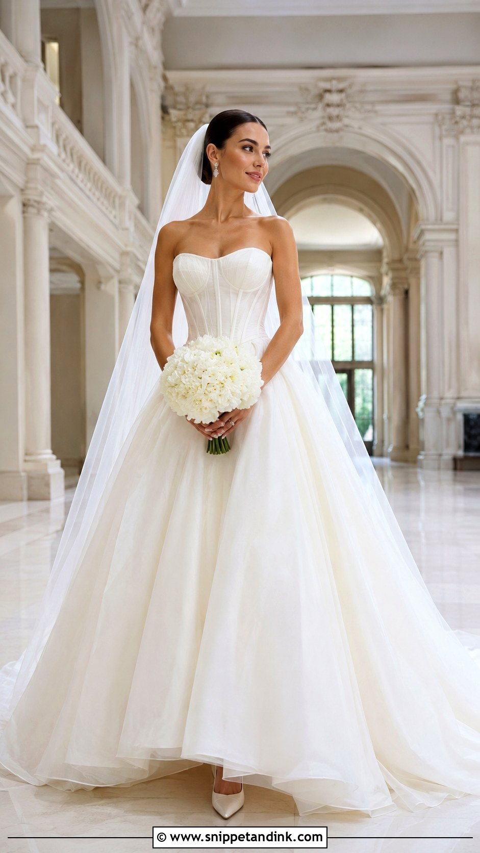 Corset Tube Wedding Dress With Full Skirt - Snippet and Ink - 20 Tube Wedding Dress Ideas