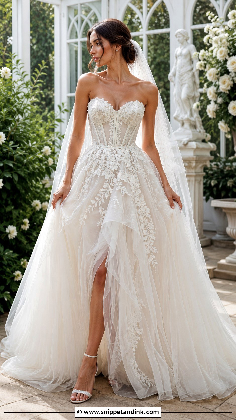 Corset Tulle Ball Gown Wedding Dress - Snippet and Ink - 20 Big Ball Gown Wedding Dress Ideas