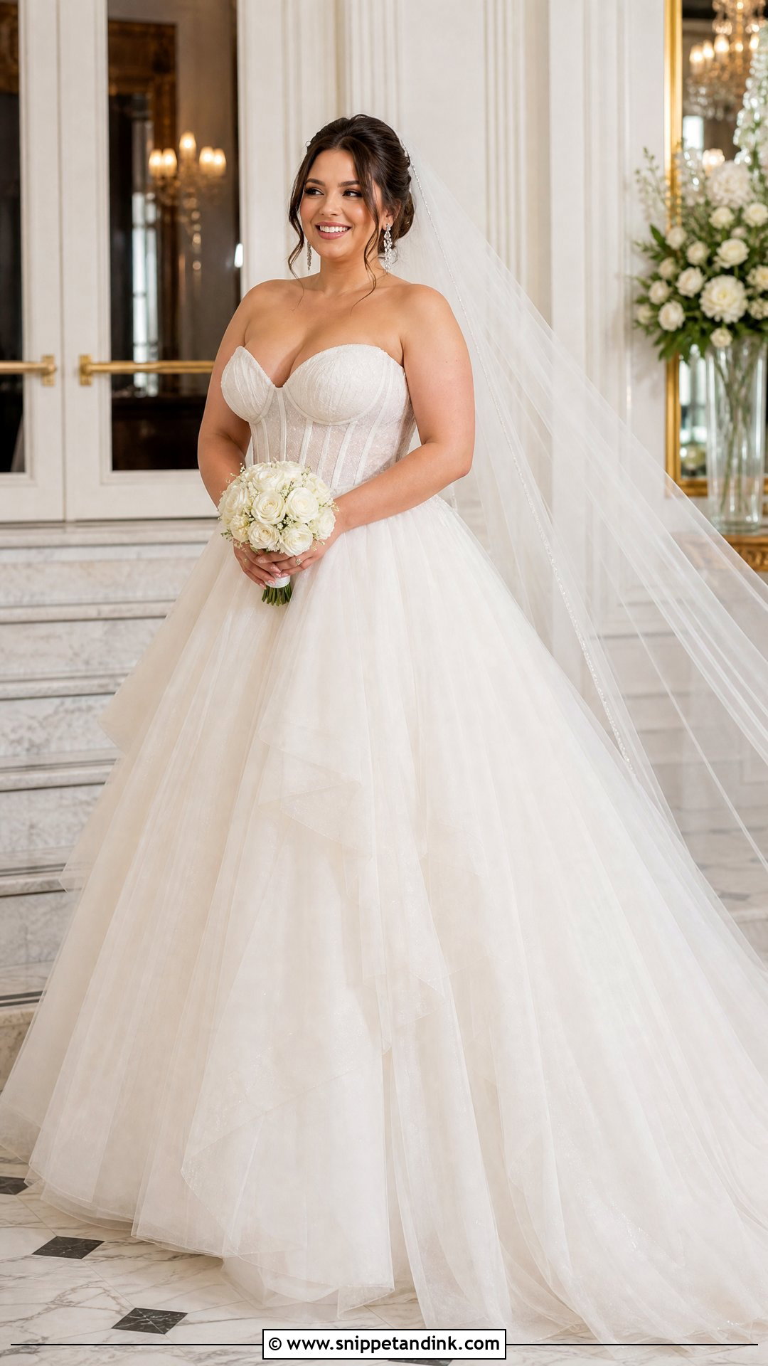 Corset Tulle Ball Gown Wedding Dress - Snippet and Ink - 20 Wedding Dresses Pear Shape