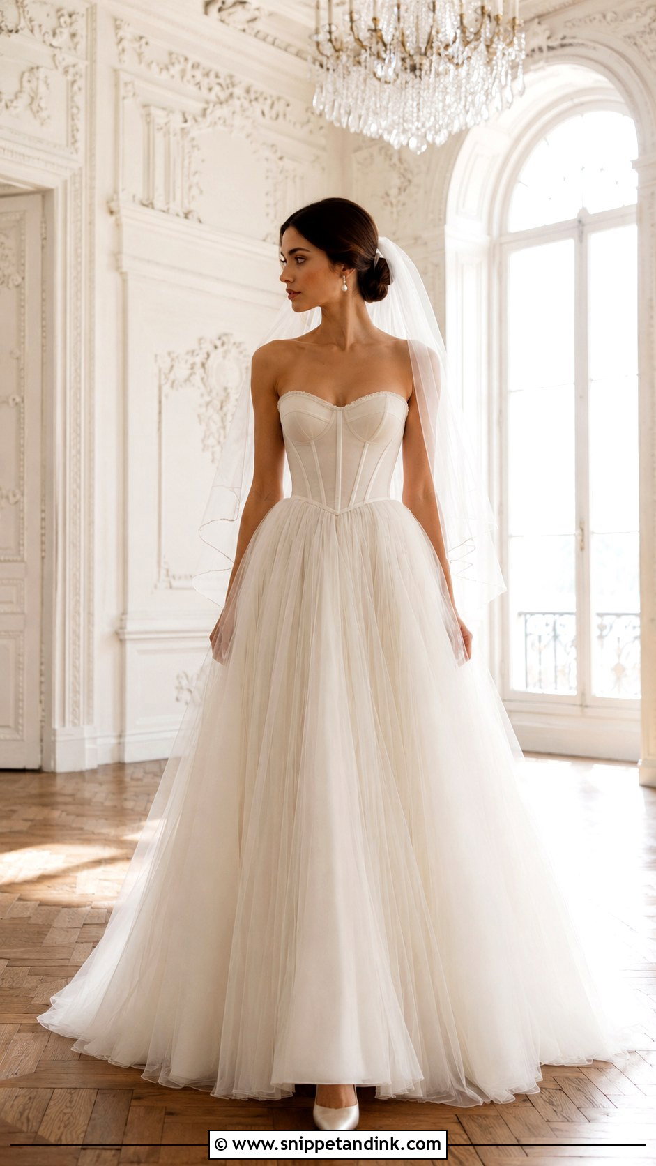 Corset Tulle Ballerina Wedding Dress - Snippet and Ink - 20 Ballerina Wedding Dress Ideas