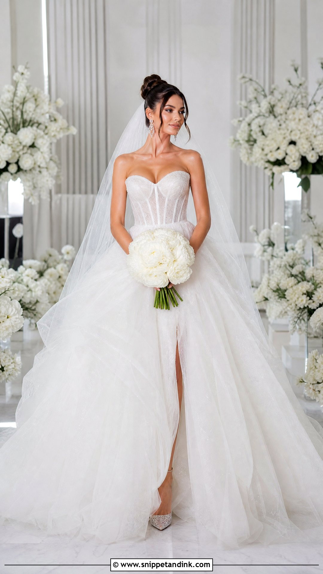 Corset Tulle Ballgown Wedding Dress - Snippet and Ink - 20 Wedding Gown Ballgown Ideas