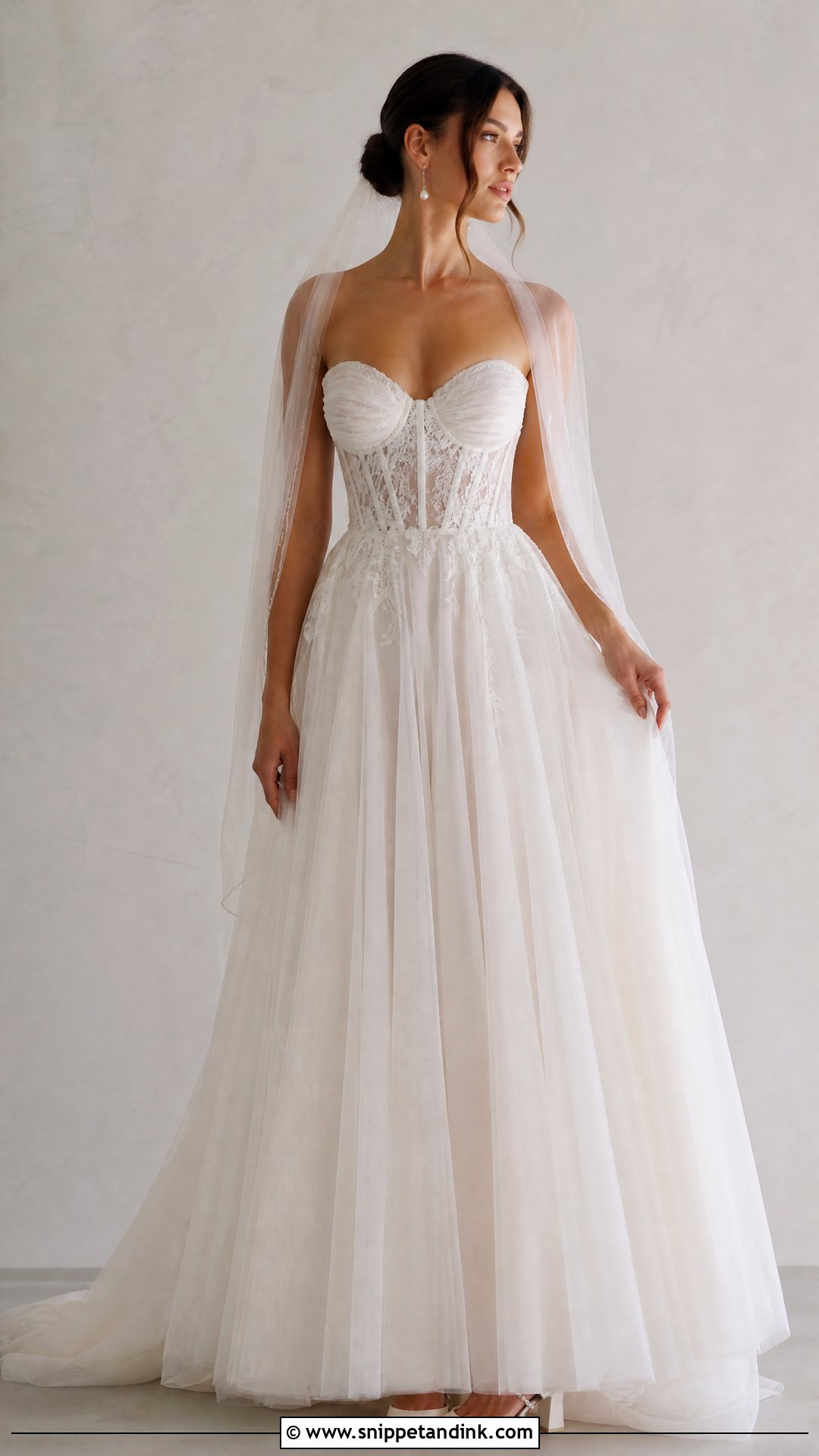 Corset Tulle Boho Wedding Dress - Snippet and Ink - 25 Boho Ethereal Wedding Dress Ideas