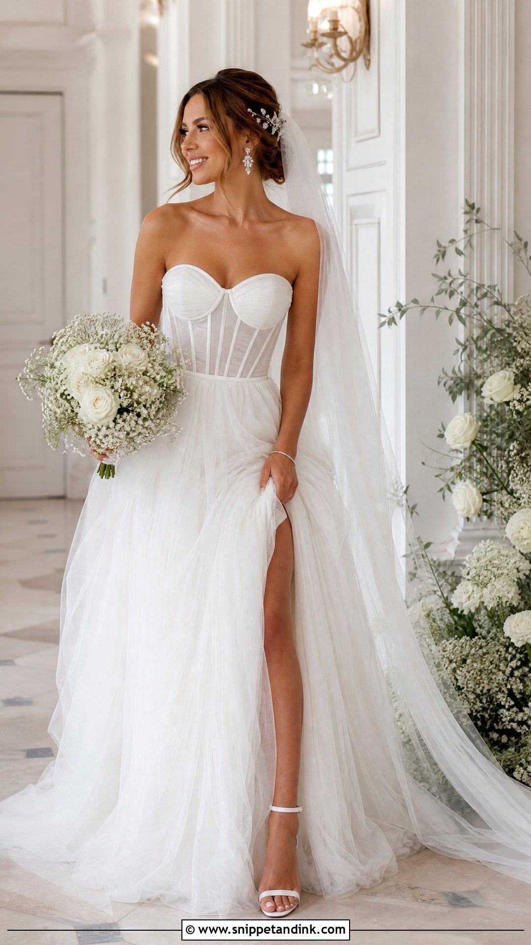 Corset Tulle Tube Wedding Gown - Snippet and Ink - 20 Tube Wedding Gown Ideas