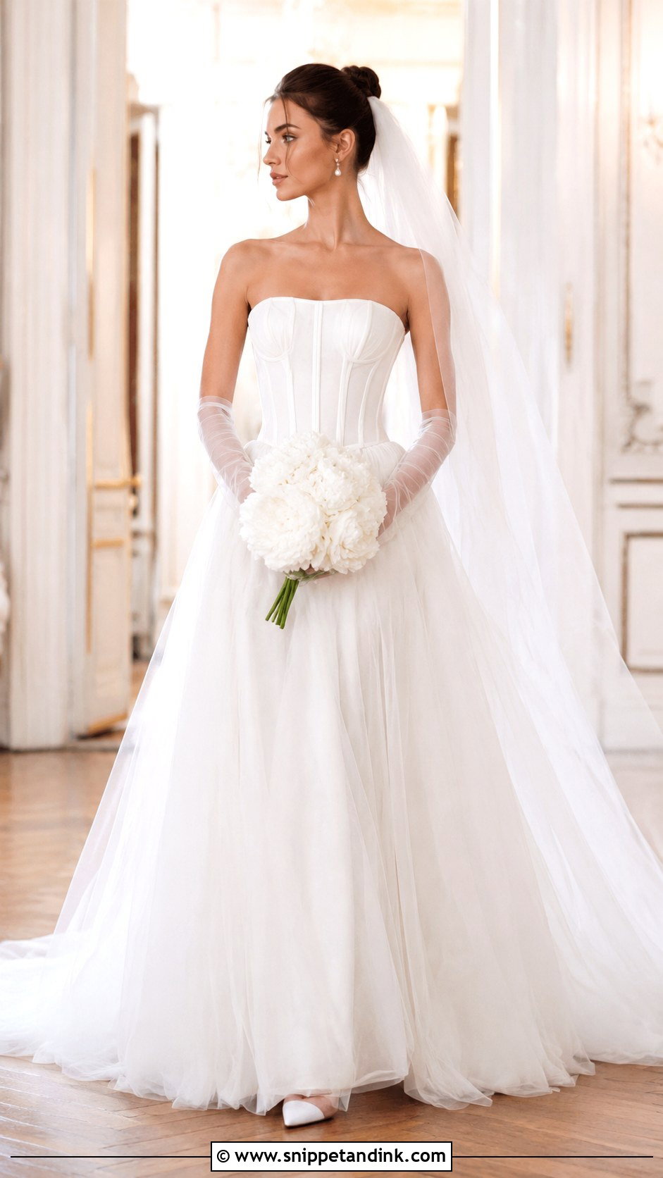 Corset Tulle Vera Wang Wedding Dress - Snippet and Ink - 20 Vintage Vera Wang Wedding Dress Ideas